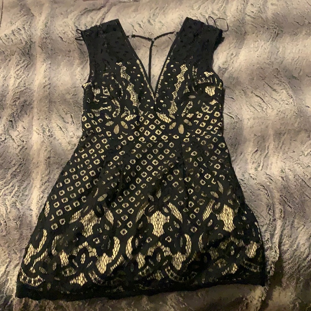 Free People Black Lace Dress